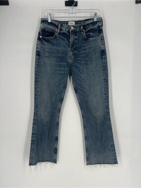 Citizens of Humanity Isola Medium Wash Straight Leg Cropped Denim Jeans 28